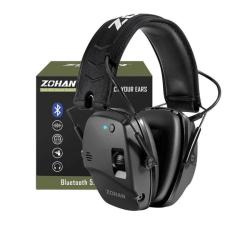 Casque Antibruit &Eacute;lectronique Bluetooth 5.0 Tir Chasse NRR22 Protection Auditive Amplification Son N