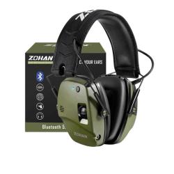 Casque Antibruit &Eacute;lectronique Bluetooth 5.0 Tir Chasse NRR22 Protection Auditive Amplification Son V