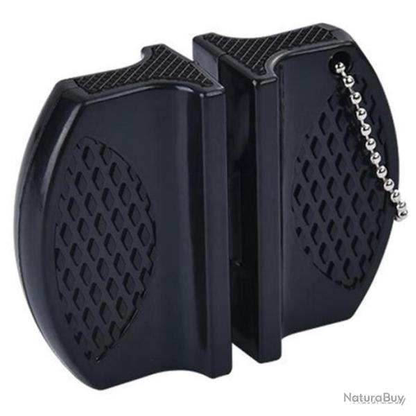 AIGUISEUR COUTEAU 2-en-1 TUNGSTENE ET CERAMIQUE - NOIR