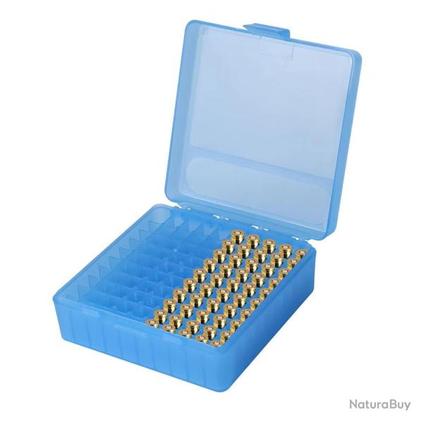 BO�TE � MUNITIONS POUR 9MM 100 EMPLACEMENTS - BLEU - LIVRAISON GRATUITE