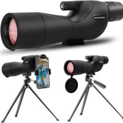 Longue-Vue 25-75&times;60 - Lunette de Vis&eacute;e &Eacute;tanche avec Prisme BAK4 Tr&eacute;pied et Adaptateur T&eacute;l&eacute;phone