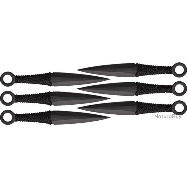 Ensemble de 6 couteaux � lancer Construction en acier inox rev�tu d'une seule pi�ce PA3334071