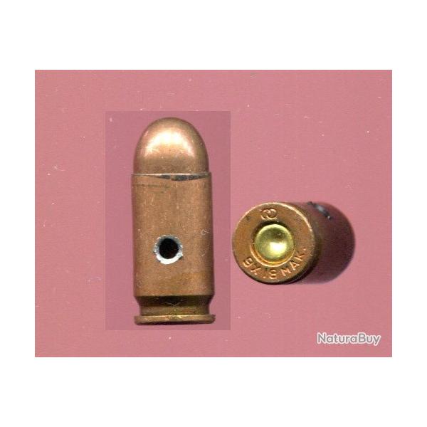 9 x 18 Makarov - URSS - marquage : OO (entrelac�s) 9x18 MAK - �tui et balle acier cuivr�