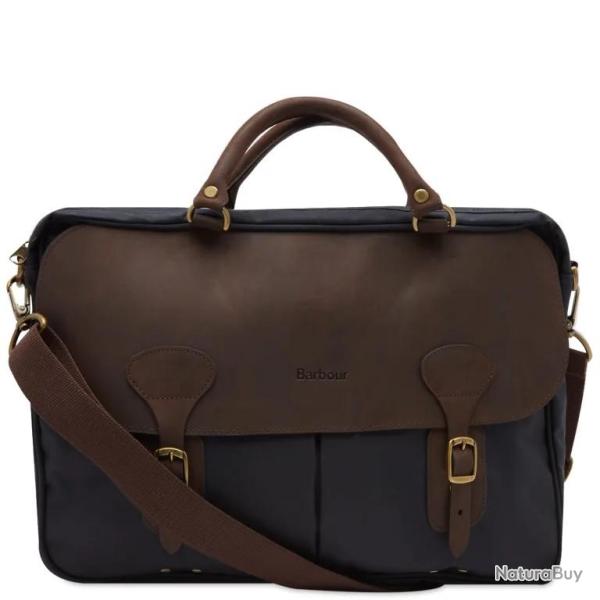 Sacoche porte document en cuire cir�- Barbour