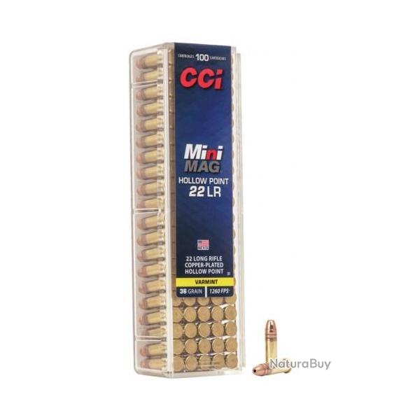 CCI - Cartouches MINI MAG 22LR Cuivr�e HP 36g x100