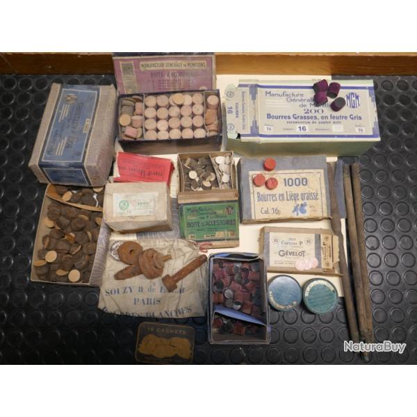 Lot de divers bourres, divers calibres - pour brocante & collection