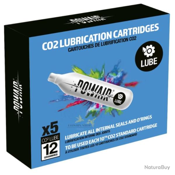 Bo�te 5 cartouches de CO2 d'entretien lubrifiantes 12g - Powair