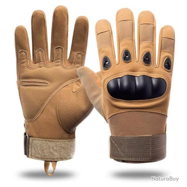 Gants tactiques Militaire - Tir - TAN - Tactiles - SKX INDUSTRIES