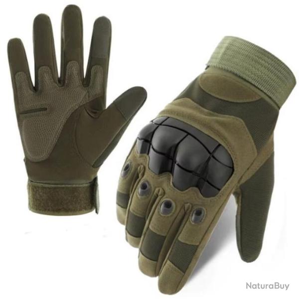Gants tactiques Militaire - Tir - VERT - Tactiles - SKX INDUSTRIES