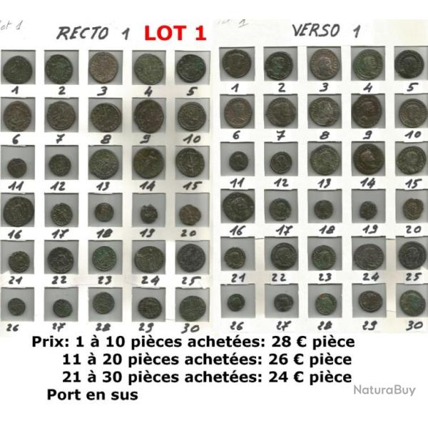 Monnaies de collection r�parties en lot
