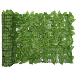 &Eacute;cran de balcon avec feuilles vert 500x75 cm