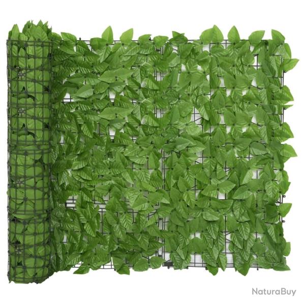 �cran de balcon avec feuilles vert 600x100 cm