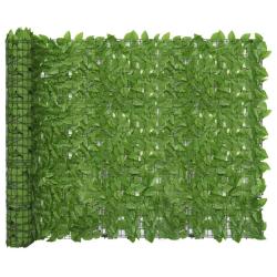 &Eacute;cran de balcon avec feuilles vert 400x150 cm