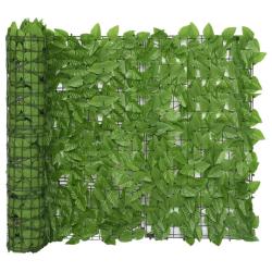 &Eacute;cran de balcon avec feuilles vert 300x100 cm