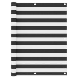 &Eacute;cran de balcon Anthracite et blanc 120x400 cm Tissu Oxford alsavelo