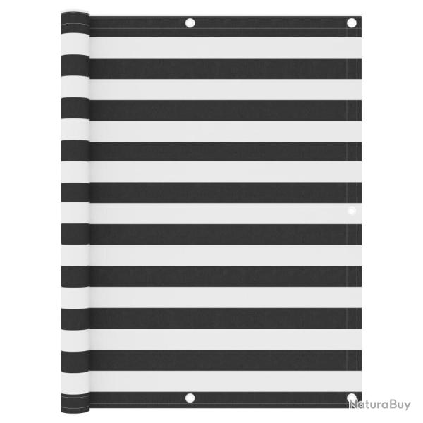 �cran de balcon Anthracite et blanc 120x400 cm Tissu Oxford alsavelo
