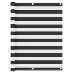 &Eacute;cran de balcon Anthracite et blanc 120x600 cm Tissu Oxford alsavelo