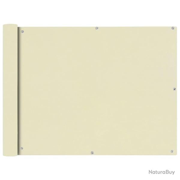 �cran de balcon en tissu Oxford 90x600 cm Cr�me