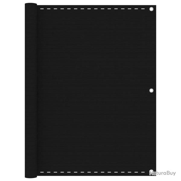 �cran de balcon Noir 120x400 cm PEHD alsavelo