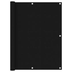 &Eacute;cran de balcon Noir 120x500 cm Tissu Oxford alsavelo