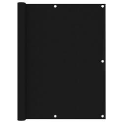 &Eacute;cran de balcon Noir 120x600 cm Tissu Oxford alsavelo