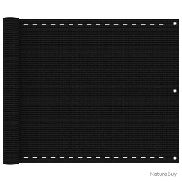 �cran de balcon Noir 75x400 cm PEHD alsavelo