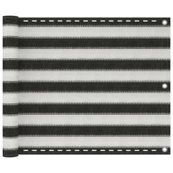&Eacute;cran de balcon PEHD 75x500 cm Anthracite et blanc