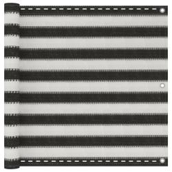 &Eacute;cran de balcon PEHD 90x500 cm Anthracite et blanc alsavelo