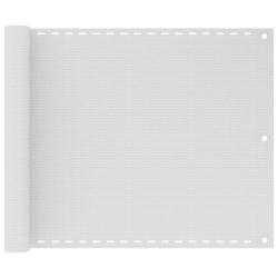 &Eacute;cran de balcon Blanc 75x500 cm PEHD alsavelo