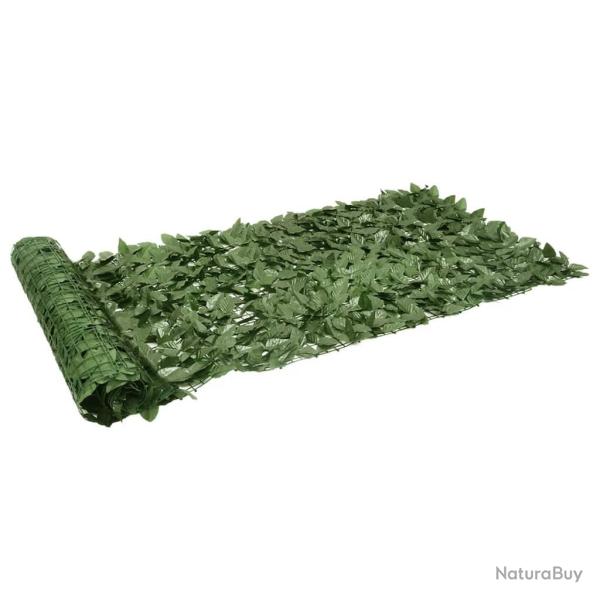 �cran de balcon avec feuilles vert fonc� 200x100 cm