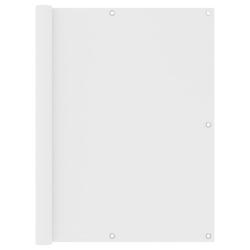 &Eacute;cran de balcon Blanc 120x500 cm Tissu Oxford alsavelo