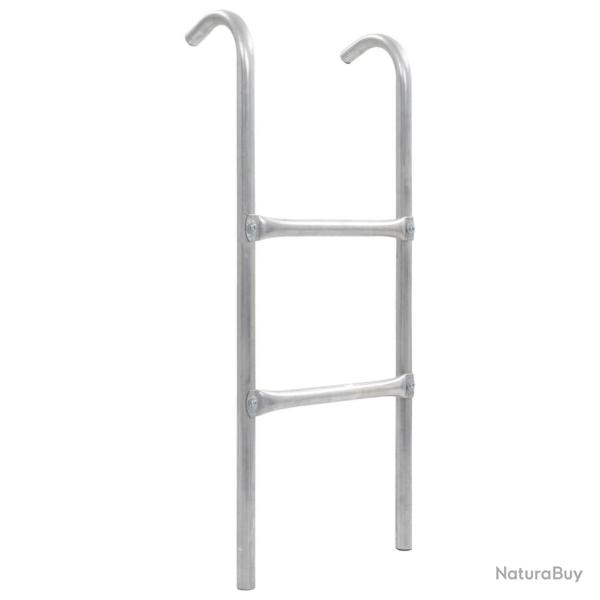 �chelle de trampoline � 2 marches Acier Argent� 72 cm alsavelo