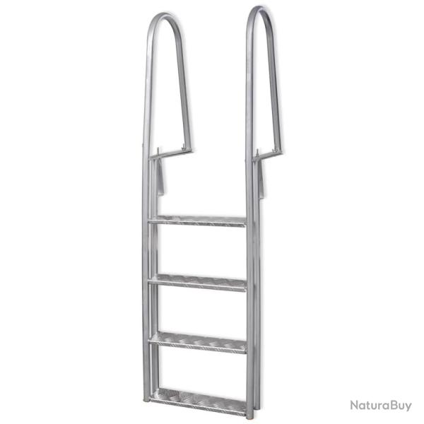 �chelle de piscine/quai � 4 marches Aluminium 167 cm