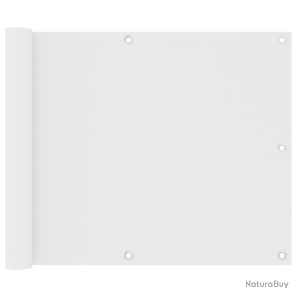 �cran de balcon Blanc 75x600 cm Tissu Oxford