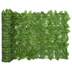 &Eacute;cran de balcon avec feuilles vert 400x75 cm alsavelo