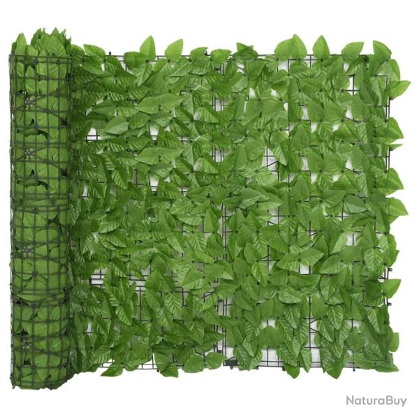 �cran de balcon avec feuilles vert 400x100 cm