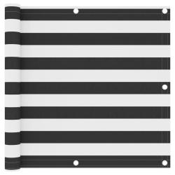 &Eacute;cran de balcon Anthracite et blanc 90x500 cm Tissu Oxford alsavelo