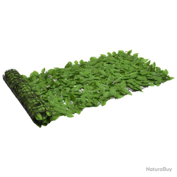 �cran de balcon avec feuilles vert 200x75 cm