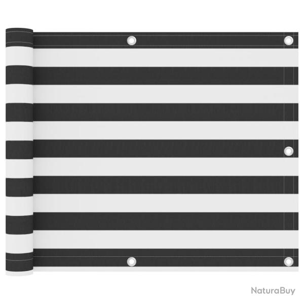 cran de balcon Anthracite et blanc 75x600 cm Tissu Oxford alsavelo
