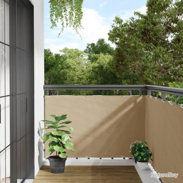 �cran de balcon en tissu Oxford 90x600 cm Beige