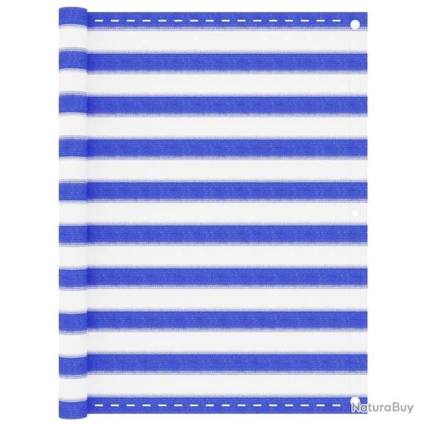 cran de balcon Bleu et blanc 120x400 cm PEHD alsavelo