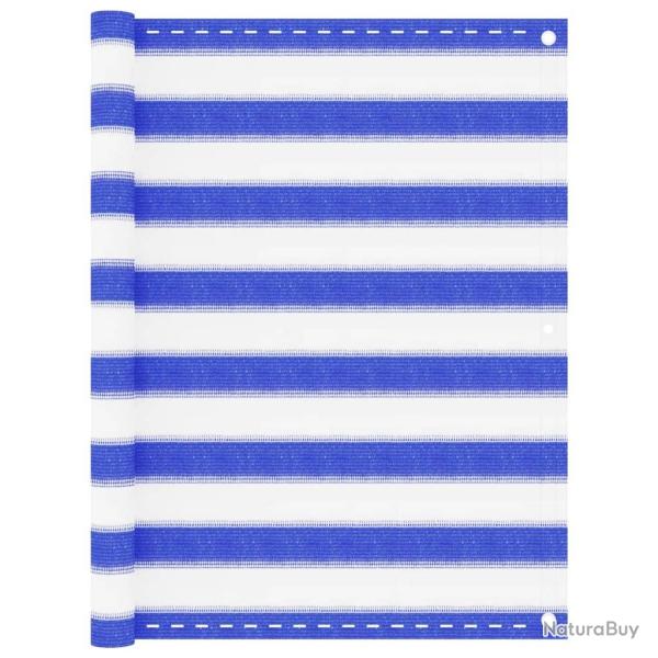 �cran de balcon Bleu et blanc 90x400 cm PEHD