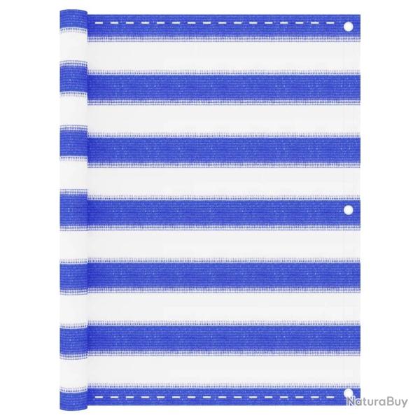 �cran de balcon Bleu et blanc 75x500 cm PEHD alsavelo