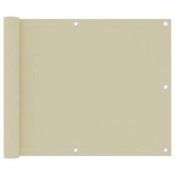 &Eacute;cran de balcon Cr&egrave;me 75x500 cm Tissu Oxford alsavelo
