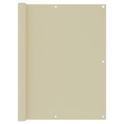 &Eacute;cran de balcon Cr&egrave;me 120x500 cm Tissu Oxford alsavelo