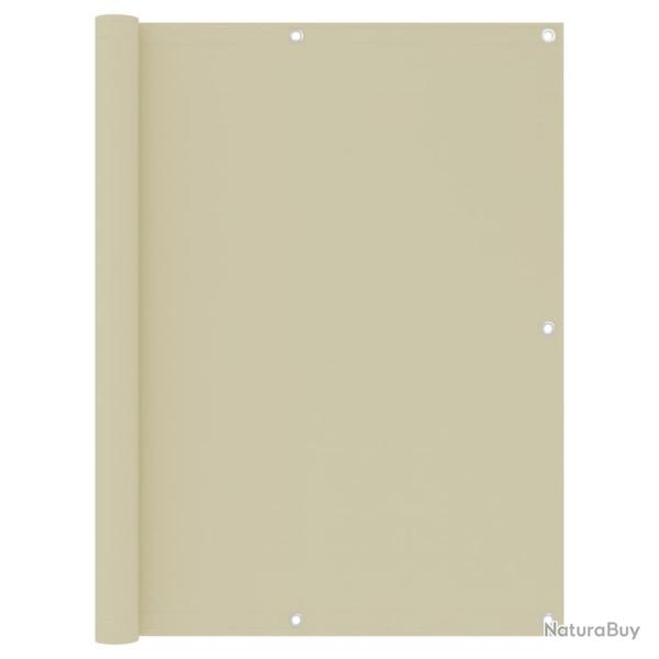 �cran de balcon Cr�me 120x500 cm Tissu Oxford