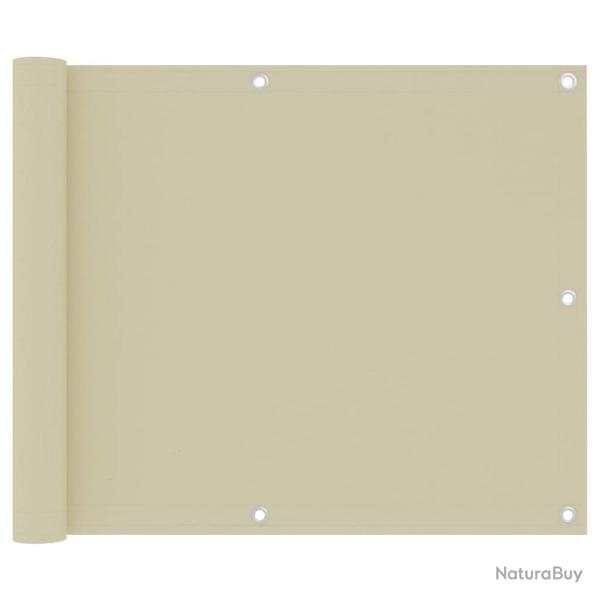 �cran de balcon Cr�me 75x300 cm Tissu Oxford