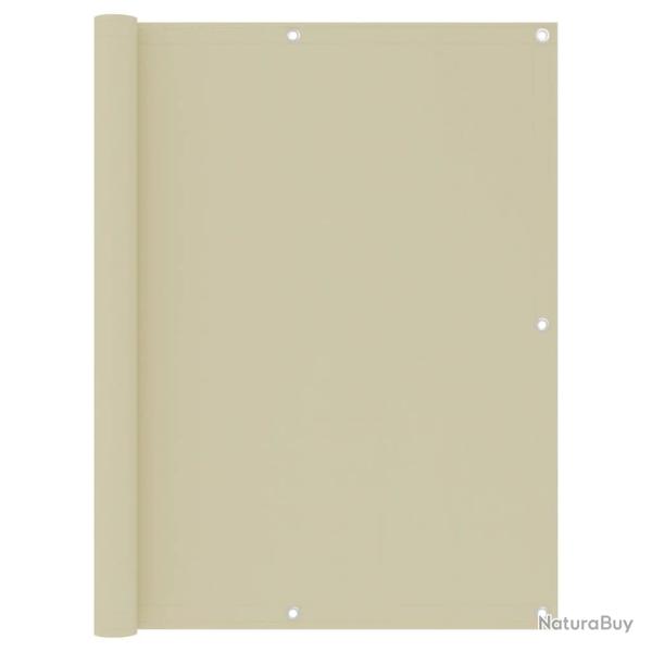 �cran de balcon Cr�me 120x600 cm Tissu Oxford