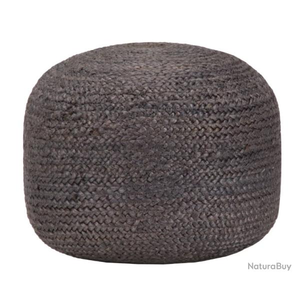 Pouf fait main en jute - Gris fonc� - 45x30 cm - Salon, Balcon, Jardin, D�coration