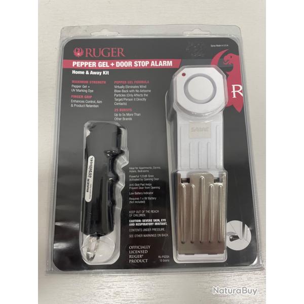 !! NEUF !! KIT DE D�FENSE RUGER PEPPER GEL + BLOQUE PORTE ALARME